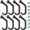 Dicunoy 8PCS Cast Iron Hooks, Rustic Wall Mounted Farmhouse Coat Hangers, Heavy Duty Clothe Hook, Vintage Black Railroad Spike Hooks for Hanging Coats, Bags, Hats, Towels, Keys, Clothes, Scarf