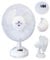 PRICECRUNCHERS HIGHLANDS 12 inch Oscillating Air Cooling Cord Portable Desk Fan - Tilting Head with Low Noise Motor - 3 Speed Setting Indoor Fan for Office & Home - White
