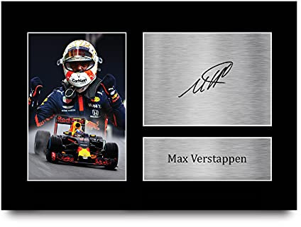HWC Trading A4 Max Verstappen Formula 1 Geschenke Gedruckt, Signiert Autogramm Bild Für F1 Formel 1 Rennen Fans