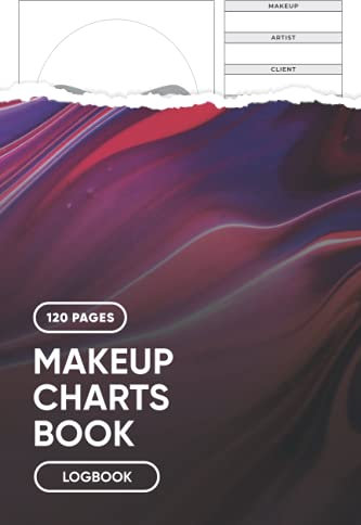 Makeup Charts Book: Blank Makeup Face Chart Worksheets for Makeup Lovers to Organize and Plan their Designs, Face with Opened Eyes Sheet - Perfect for ... Students & Makeup Artists - 6” x 9” 120 Pages