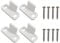 Angoily Sliding Door Floor Guides: 2 Sets Flat Guide Bottom Stoppers Swing Stopper Suitable for Barn Door Slotted and Non-Slotted Doors Track Hardware