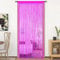 HSYLYM String Türvorhang Fensterdekoration Raumteiler Dekoration Einzelvorhang für Fenster 90x200cm Rose
