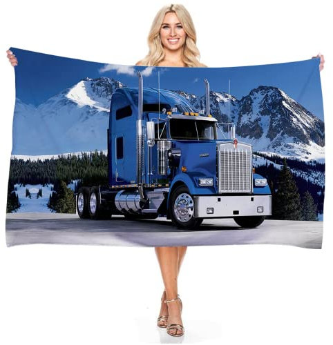 Ailaikei LKW Traktor Badetuch sporthandtuch Handtuch Strandtuch für Kinder 70 x 140cm weich Sandfreies Handtuch (2,70x140cm)