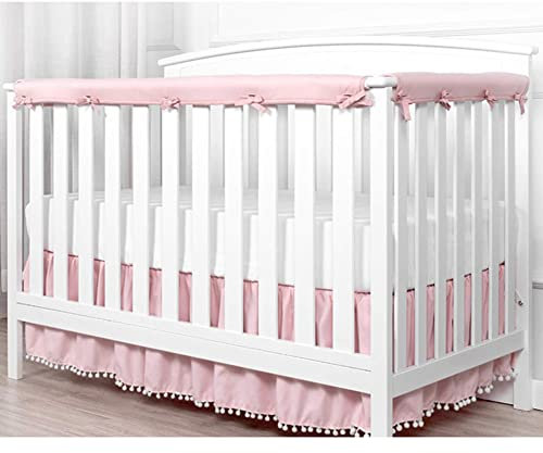 BYNYXI Babybett Kantenschutz, 3er Set Bettkantenschutz Stoßstange Weiche Bettgeländer Anti-Kollisions Streifen Anti-Biss Mikrofaser Polyester Gepolstertes Bettschlange Kantenschutz und Eckenschutz