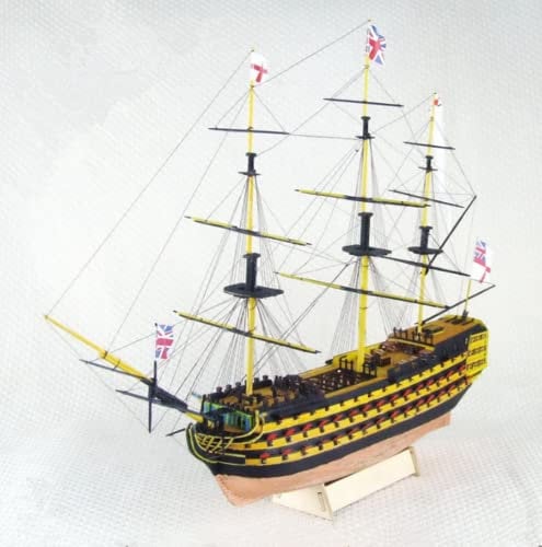 Binwat Scale DIY Hobby Wooden Ship Science Equipmen Assembly Model Boat Kits Sailing Boat Kit Decor Toy Gift(1:200)