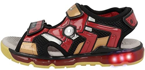 Geox Garçon J Android Boy Sandal, Noir Rouge, 28 EU