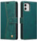 QLTYPRI Hülle für iPhone 12/iPhone 12 Pro Hülle, Premium Leder Handyhülle mit Kartenfach Ständer Magnet Klapphülle Schutzhülle Flip Case Etui für iPhone 12/iPhone 12 Pro - Retro Grün