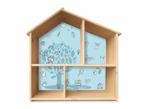 STIKKIPIX | Märchenbaum Aufkleber - PHF08 | kompatibel für das Puppenhaus FLISAT von IKEA als Toniebox-Regal| Möbel Nicht Inklusive