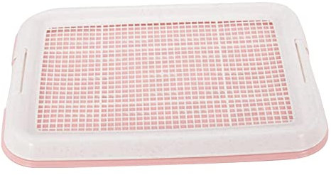 kowaku Dog Potty Toilet Training Tray Mesh Potty Training Tray Puppy Pee Pad Holder Potty Trainer for Puppies, Pink