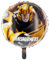Party Factory `Transformers´ Folienballon, Ø45cm, gelb, schwarz, Bumblebee, Autobot Heliumballon zum Kindergeburtstag