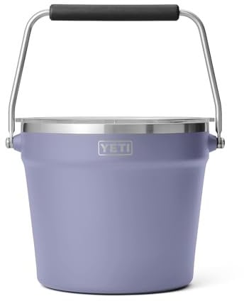 YETI Rambler Beverage Bucket, Double-Wall Vacuum Insulated Ice Bucket with Lid, Cosmic Lilac