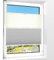 BOBODECO Day-Night Plissee ohne Bohren Verdunkelung mit Klemmfix, Beige-Grau 60x120cm (BxH) Thermo Plissee 115% Verdunkelnd & lichtundurchlässig