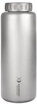 SILVERANT Titan-Wasserflasche, große Kapazität, Sportflasche mit breiter Öffnung, ultraleichte Camping- und Wander-Trinkflasche, 1500ml