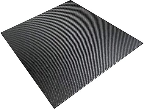 BBAUER Placa de Fibra de Carbono 100X450 Mm Laminado Laminado Alto Dureza Matte, Espeso 0.5-5 Mm/5Mm