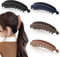 4 Stück Groß Banana Hair Clip Pferdeschwanz Haarspange Bananen Haarspange Vintage Bananenspange Haare Haar-klammer Groß Dickes Haar Banana Clip Thick Hair für Damen und Mädchen (Farbkombination 2)