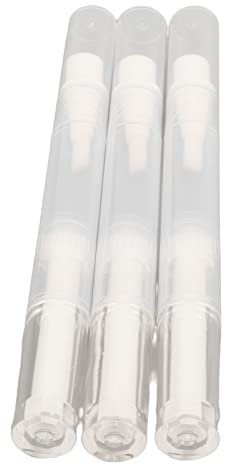 Bliss Kiss Reisefreundlicher Transparenter Drehstift für Nagelöl, 3-teiliger Multifunktionaler Leerer Nagelhautölstift mit Pinselspitze, Wiederverwendbarer Kosmetikbehälter