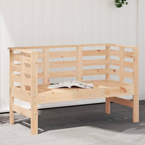 Tidyard Gartenbank Balkonbank Blumenbank Flurbank Sitzbank Parkbank Terrassenbank für Patio,Garten,Hinterhof,Veranda Gartenmöbel Außenbank Gartenbankpark 111,5x53x71 cm Massivholz Kiefer