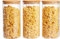 MEETOZ Set of 3 Glass Food Storage Jars, 34oz Food Containers with Airtight Wooden Lids for Nuts, Coffee Beans, Sugar, Flour, Glass Canisters for Kitchen, Pantry Organization and Storage, BPA Free