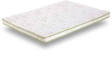 Générique sur-Matelas Bambou 90x190cm 1 Place mémoire de Forme 4 cm, déhoussable avec 4 Attaches sur Le côté.