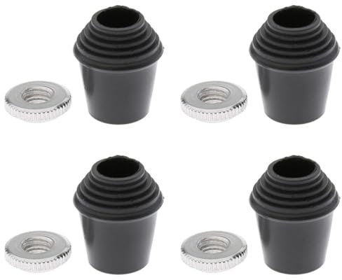 Gummifüße für Trommelfuß, Gewinde für Bassdrum-Ständer, Hülse mit Muttern, rutschfeste Boden-Tom-Beine, Percussion-Teile, 4 Stück