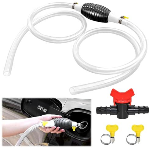 MeYuxg Pompe a Eau Manuelle, Avec Tuyau en PVC Transparent Pompe Manuelle Carburant, Pompe Manuelle Eau, Convient pour l'Essence, Le Gaz Naturel, Le Pétrole, Le Fioul, Les Aquariums, Les Aquariums(3M)