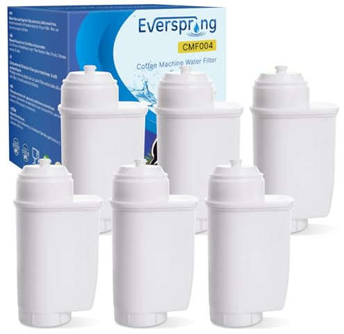 EVERSPRING Wasserfilter Kaffeevollautomat für Siemens® Wasserfilter EQ Series, EQ3/EQ6/EQ9, EQ500, S700, Brita® Intenza 575491, Bosch® TCZ7003, TCZ7033, NSF-zertifizierter, 6 stück