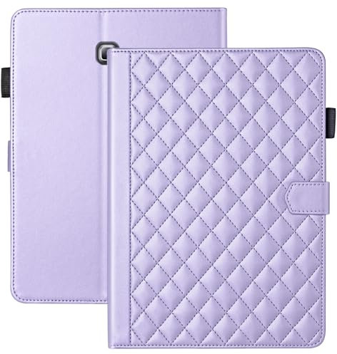 Vaitasy Hülle für Samsung Galaxy Tab A 10.1 Zoll 2016 SM-T580/T585/T587 Business PU Leder Tablet Schutzhülle für Galaxy Tab A6 mit Kartensteckplatz Ständer Lila