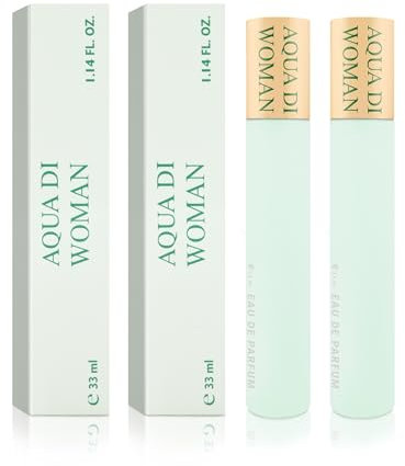 NAINA Damenparfüm Set Aqua Di Women 2x 33ml – Inspirierte Parfüm Damen – Parfümfläschchen Spray, Flakon Eau de Parfum – Einzigartiger Duft und Dufterlebnisse - Damendüfte Satz mit zwei 33ml