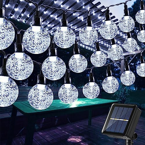 Moxled Solar Lichterkette Aussen 100 LED, 17M Lichterkette Außen Solar Wasserdicht, 8 Modes Solar Lichterkette Außen für Garten, Terrasse, Balkon, Partys (Weiß)