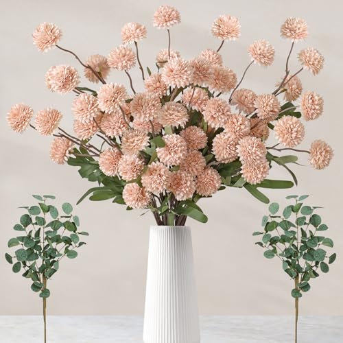 SOMYTING Kunstblumen 12 Stück Künstliche Hortensienblüten Künstliche Pflanzen Blumen Deko Seidenblumen Hortensien Blumenarrangements Kernstück Hochzeit Blumenstrauß Garten Party Deco (Rosa)