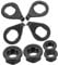 Sosoport Bike Washers Kit Wheel Axle Nuts Iron Flange Nuts for Bicycles Stabilisers for Childs Bike