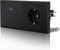 BSEED Lichtschalter mit Steckdose Matt, Wechselschalter Steckdosen, Nur Horizontale Montage, C-Serie,1 Fach 2 Wege,150mm Schwarz