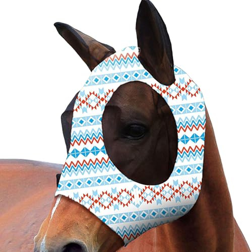 Pferdebremse Abwehr Schutzschild - Sanft Zur Haut Abdeckung,Weiches UV Schutz Atmungsaktives Gesichtsschutz für Komfort Klare Sicht Beim Training Reiten Outdoor