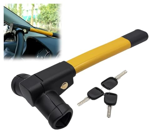 WBZHUSS Car Steering Wheel Locks, for Nissan Juke 1.0 TDI 2020-2025 High Visibility Car Lock Anti-Theft Device Steering Wheel to Seat Belt Lock