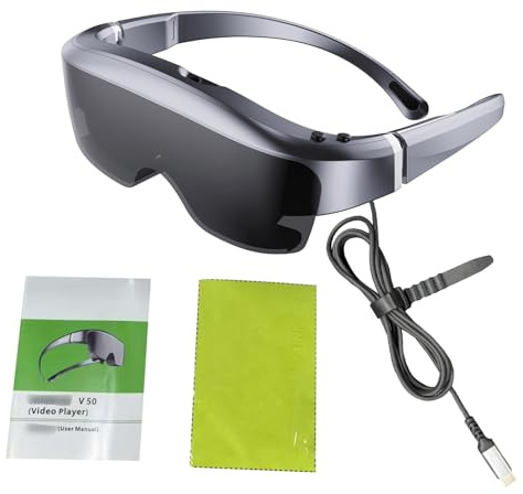 MENDUNER Tragbare -Smart-Brille mit 400-Zoll-Virtual-HD-Bildschirm, Integrierten Lautsprechern, Ideal für Filme und Arbeit