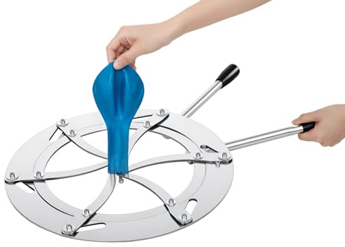 Ballon Expander Werkzeug aus Edelstahl, Luftballonpumpe Ballonöffner für Latex- & Bobo-Ballons – Manuelles Aufblasgerät für Partydekoration & Geschenkballons (Silber/Schwarz)