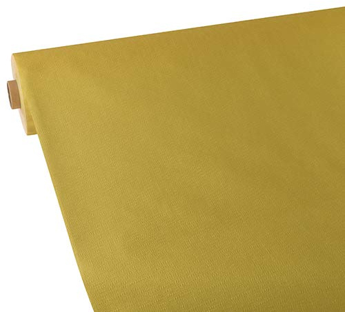 Papstar, Tischdecke, stoffähnlich, Vlies soft selection plus 25 m x 1,18 m gold auf Rolle, #86048