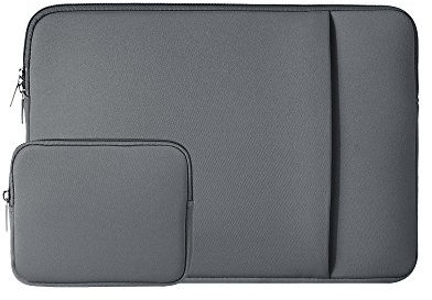 RAINYEAR 11-11.6 Inch Laptop Sleeve Case Soft Carrying Bag Cover with Front Pocket & Accessories Pouch,Compatible with 11.6 MacBook Air for 11 Notebook Tablet Computer Chromebook(Grey)
