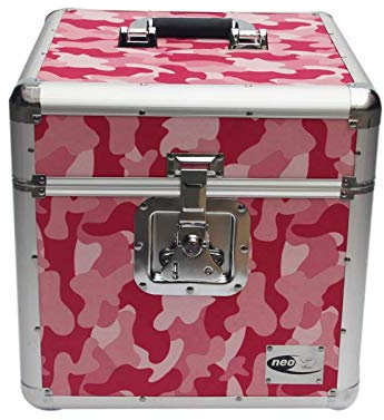 neo media 5060483221984 Zilla LP Storage Case for 100 Vinyl, Camo Pink, 12-Inch
