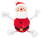 Pearhead The Real Santa Claus Holiday Dog Toy, Durable Corduroy Rope Toy, Stuffed Plush Chew Toy with Loud Squeaker, Christmas Stocking Stuffer for Pets