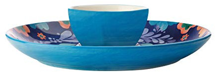 Maxwell & Williams Majolica Lot de 2 Plats de Service en Céramique Bleu 30 cm
