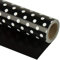 WRAPAHOLIC Geschenkpapier, 76,2 cm, wendbar, Schwarz, Jumbo-Rolle, Schwarz und Punktemuster für Geburtstag, Urlaub, Hochzeit, Babyparty, 76,2 x 10,1 m