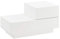 [en.casa] Nachttisch mit 2 Schubladen Nachtschrank 38x70x35cm Kommode Beistelltisch Schubladentisch Weiß Hochglanz