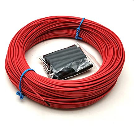 KEPOHK Fußbodenheizung Kabel Elektrische Hotline, 12K Kohlefaser Heizdraht Gummi und Fluorpolymermantel Fluorpolymer-Mantel