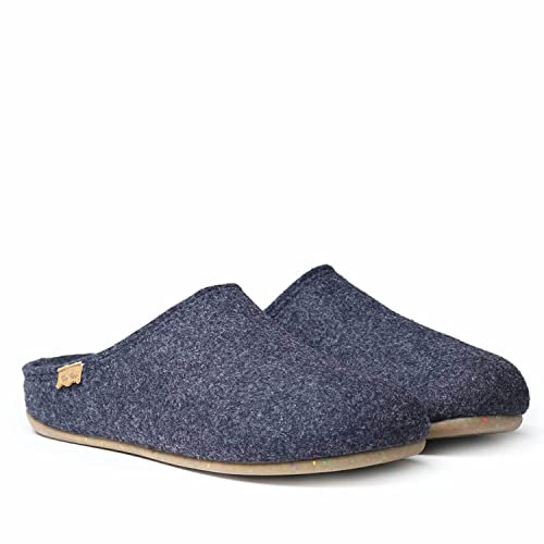 TONI PONS Chaussons de Maison pour Hommes en Feutre recyclé - Neo-FR Marine, 42 EU.