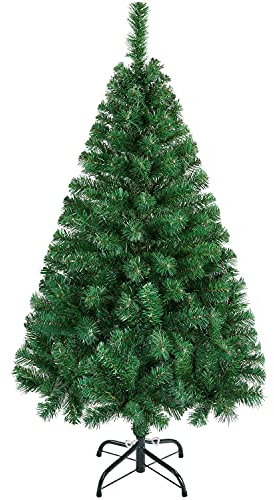 Yaheetech 4ft Artificial Christmas Tree Spruce Xmas Tree with 208 Tips and Foldable Metal Stand for Home/Office Holiday Decoration Indoor & Outdoor, Green