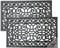 LSC Rubber Door Mat Outdoor Heavy Duty Large Door Mat Non Slip Dirt Scraper Outdoor Mats for Front Door Black Welcome Decorative Wrought Iron Effect Drainage Doormats Outside (Pack of 2, 45 X 75 cm)