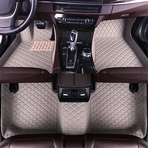 WBLDP-SDGT Leder Matten Auto FußMatten für Audi A4 B8 Limousine 2007-2015, Wasserdicht rutschfeste Innenschutz Teppiche Auto Zubehör