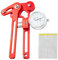 SPORTARC Medidor de tensión de radios, herramienta de fabricación de ruedas, tensión de alambre (reloj mecánico rojo)
