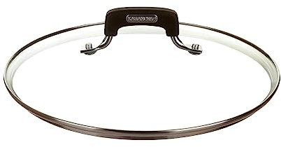 KASANOVA Coperchio in Vetro con valvola per Vapore - Coperchio - New Petra Dark (Coperchio, 26 cm)